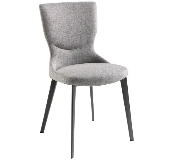 Silla gris claro y acero negro Puglia