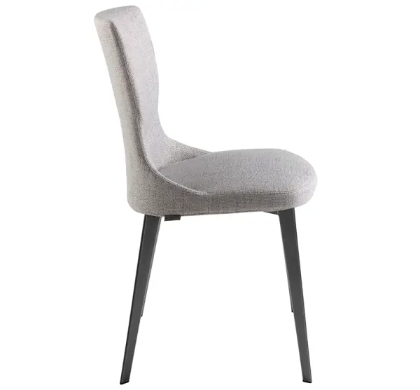 Silla gris claro y acero negro Puglia