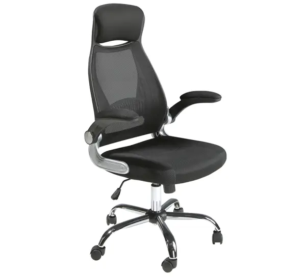 Sillón de oficina giratoria negro Trani