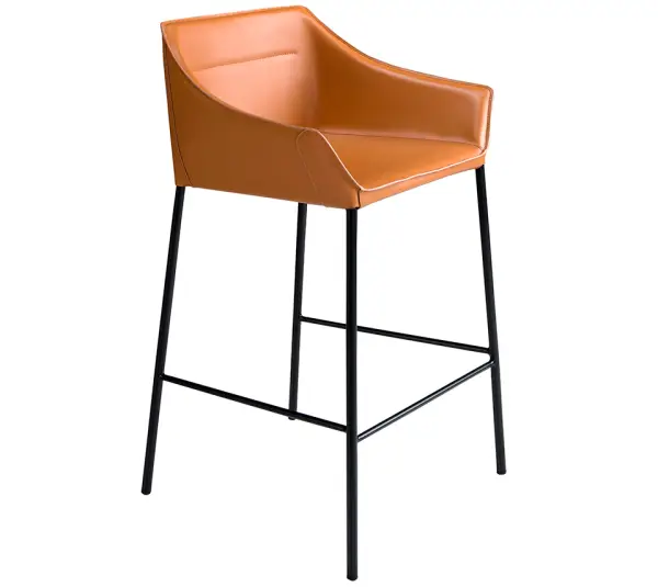 Taburete para barra de cocina polipiel marrón Molise