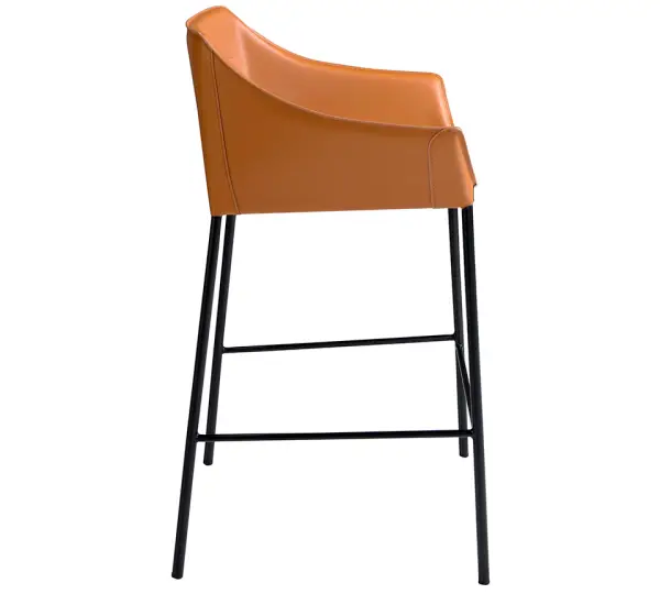 Taburete para barra de cocina polipiel marrón Molise