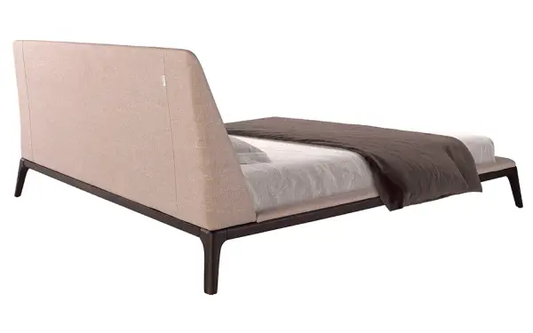 Cama tela color gris y acero negro Stilo