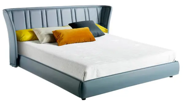Cama polipiel gris y acero negro Giuseppe