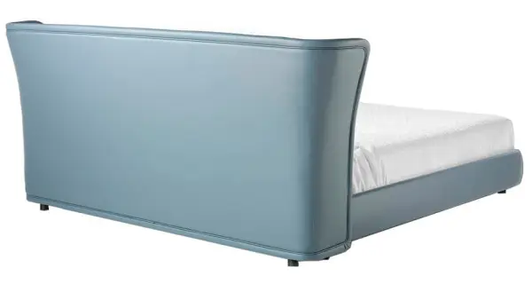 Cama polipiel gris y acero negro Giuseppe