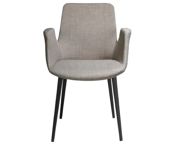 Sillón tela gris y acero negro Raccuja