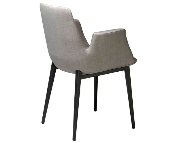 Sillón tela gris y acero negro Raccuja