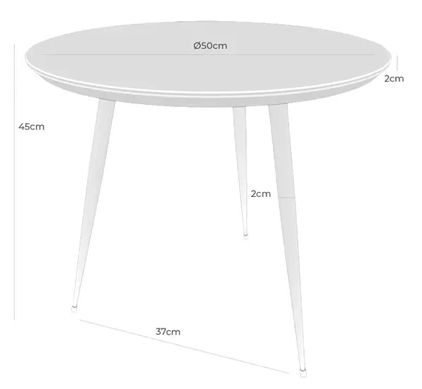 Mesa de centro set de 2 en madera maciza