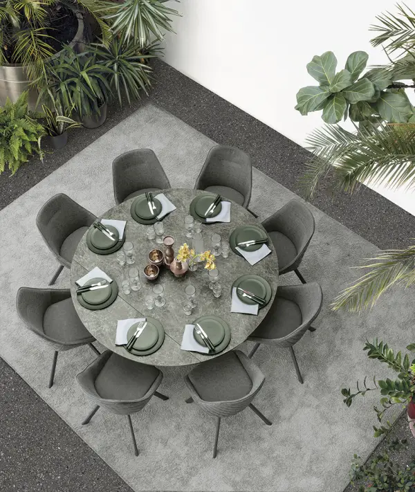 Mesa de comedor extensible porcelánico Tay Target Point