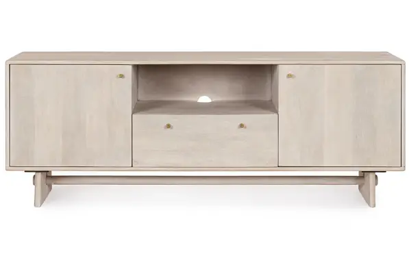 Mesa de televisión 2 puertas madera de mango Elisva