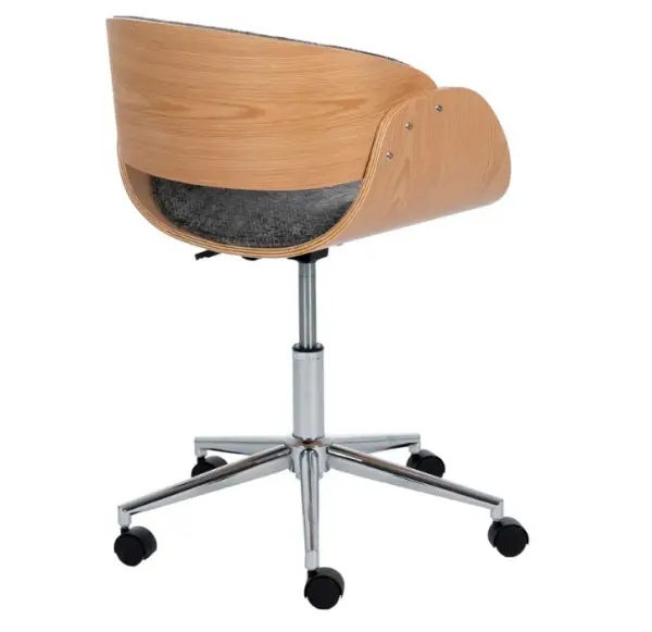Silla ruedas gris - natural - tejido- madera