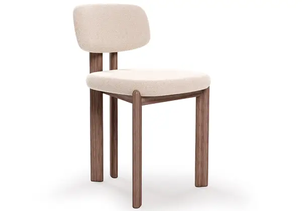 Silla fresno pintado en nogal Jade