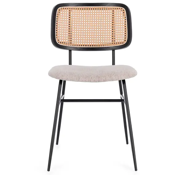 Silla natural y metal Glenna