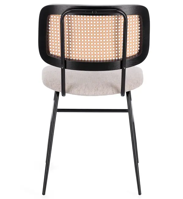 Silla natural y metal Glenna