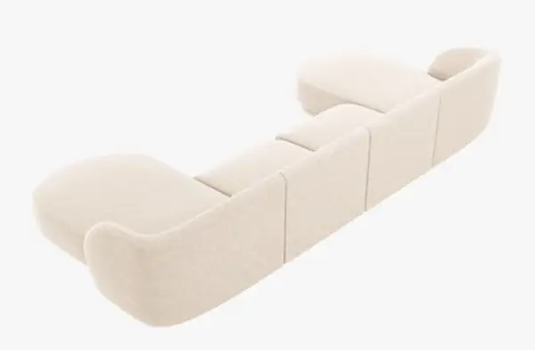 Sofá de cuatro piezas doble chaise longue chenilla miley