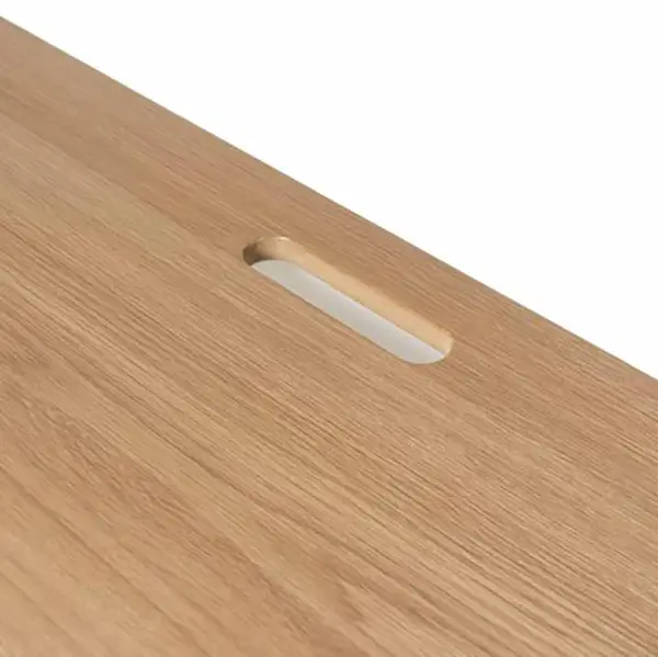 Escritorio minimalista blanco roble Hudson