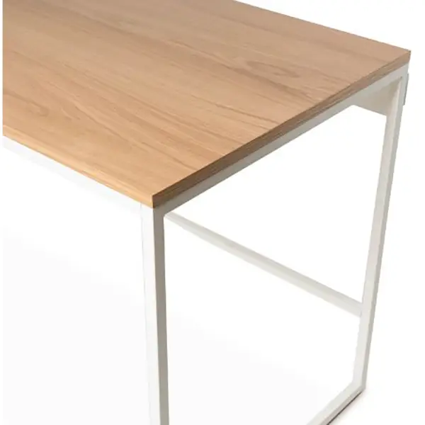 Escritorio minimalista blanco roble Hudson