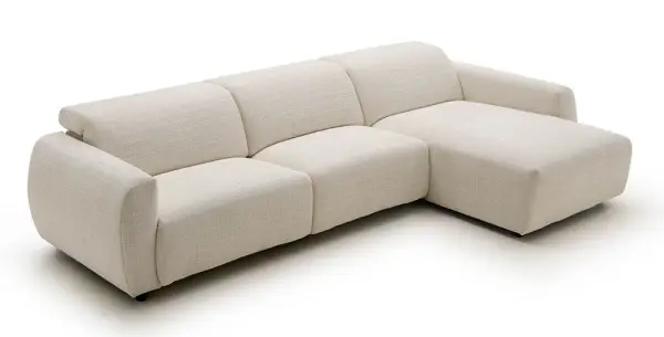 Sofá con chaise longue curvo motorizado Cielo
