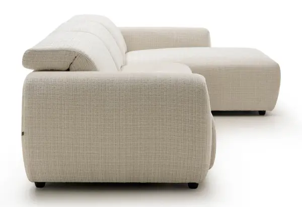 Sofá con chaise longue curvo motorizado Cielo