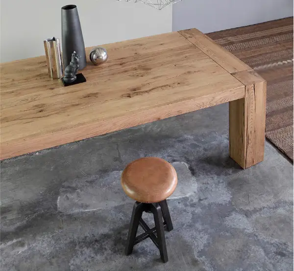 Mesa de comedor fija roble macizo Brooklyn Devina Nais