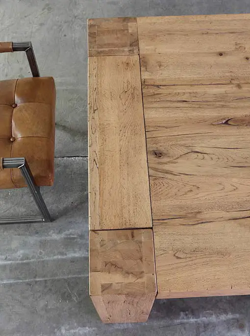 Mesa de comedor fija roble macizo Brooklyn Devina Nais