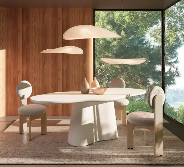 Mesa de comedor microcemento Dolmen