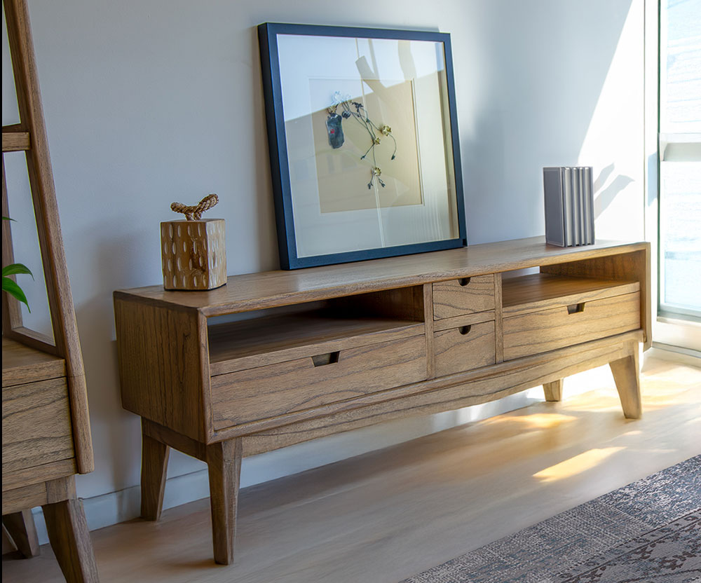 Mesa de television natural Scandi