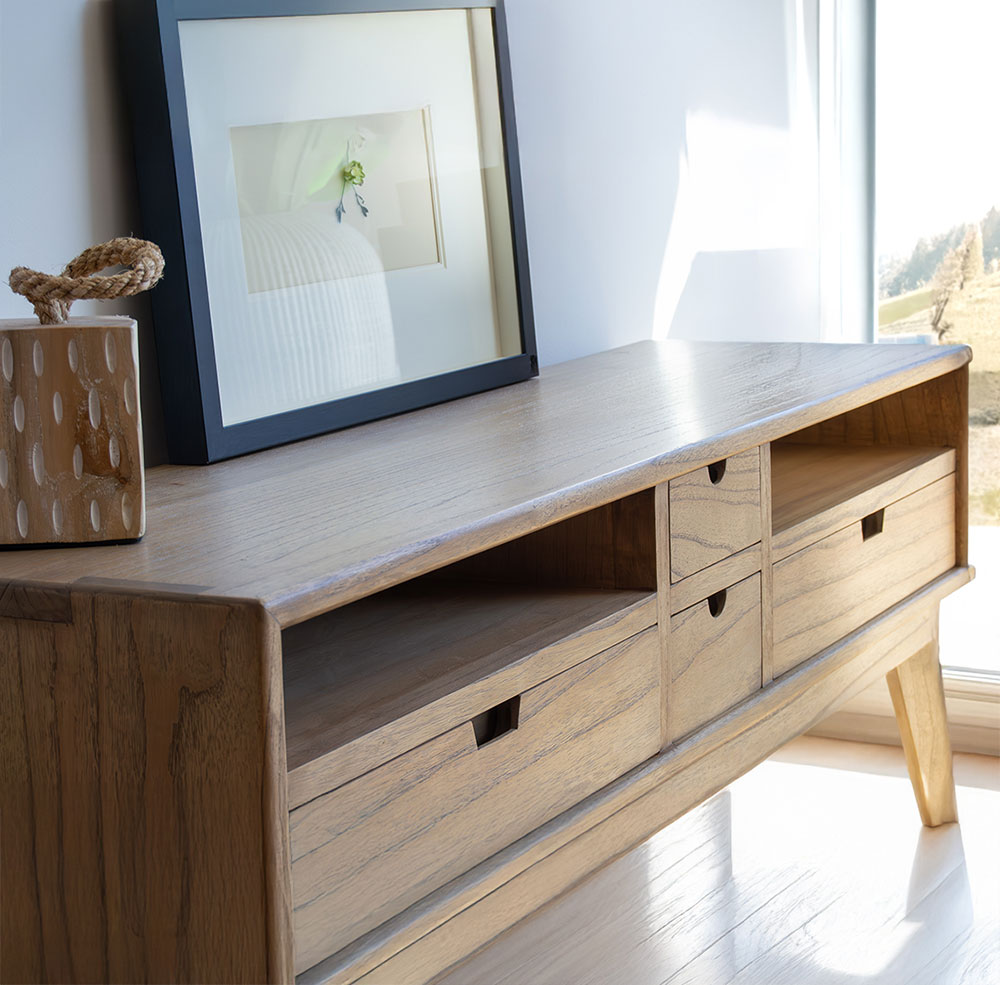 Mesa de television natural Scandi