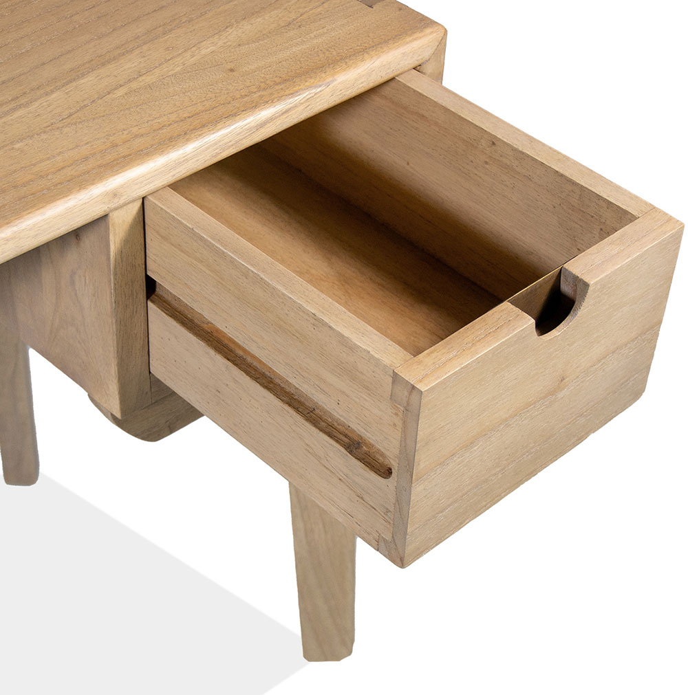 Mesa de escritorio 2 cajones natural Scandi