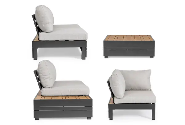 Set de sofá de jardín Gris Antracita