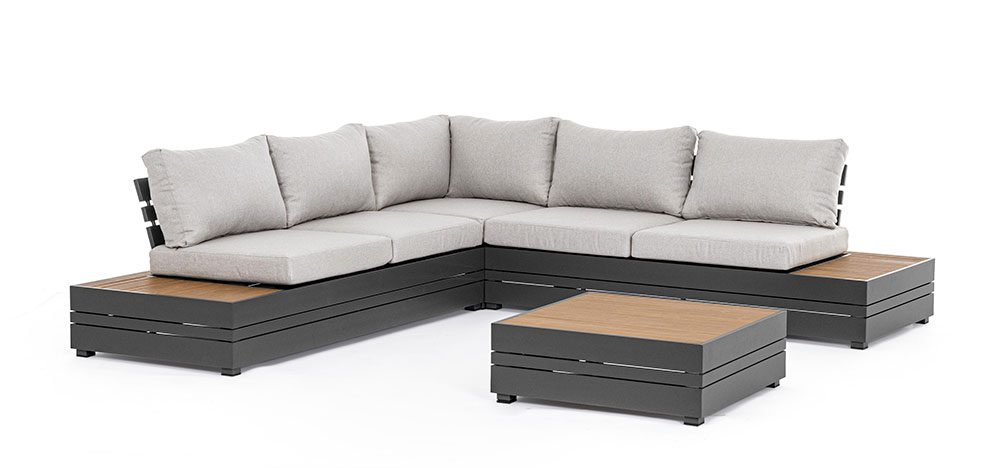 Set de sofá de jardín Gris Antracita