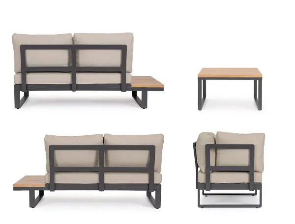 Set sofá esquina con cojines Zelmar