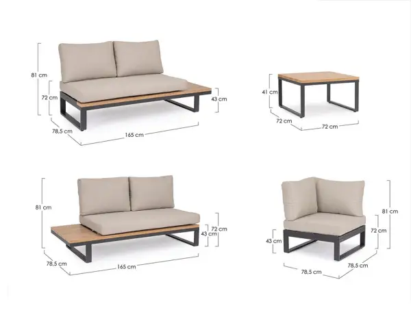 Set sofá esquina con cojines Zelmar