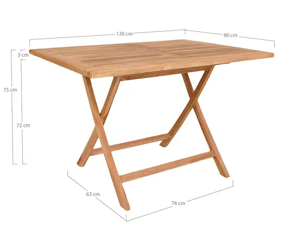 Mesa de comedor de jardín Óvido Grande