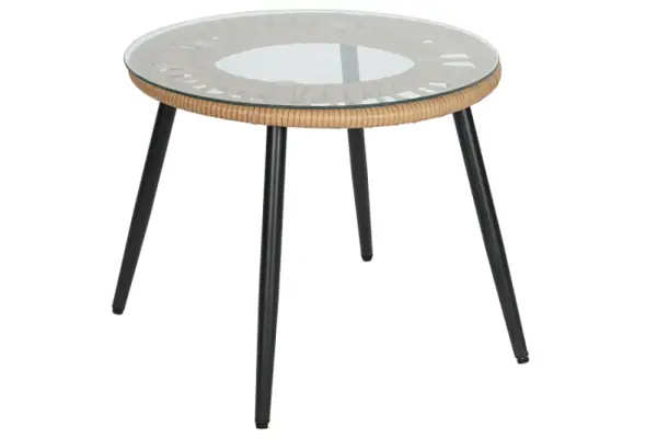 Sillón set 3 ratan sintetico metal