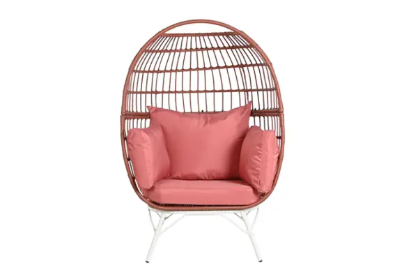 Sillón ratan sintético acero con cojines