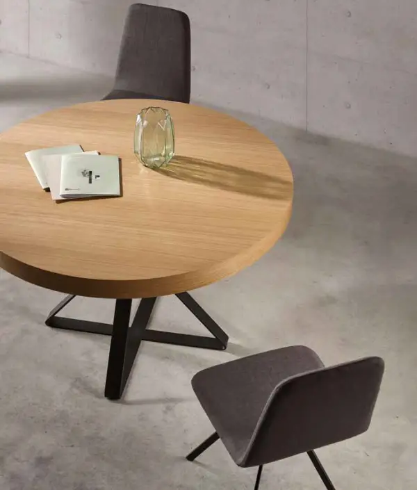 Mesa de comedor redonda extensible Hiedra