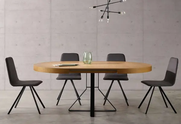 Mesa de comedor redonda extensible Hiedra