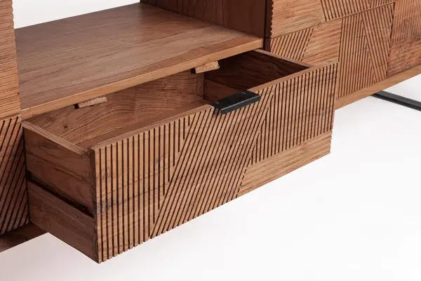 Mesa de televisión 3 puertas y cajón