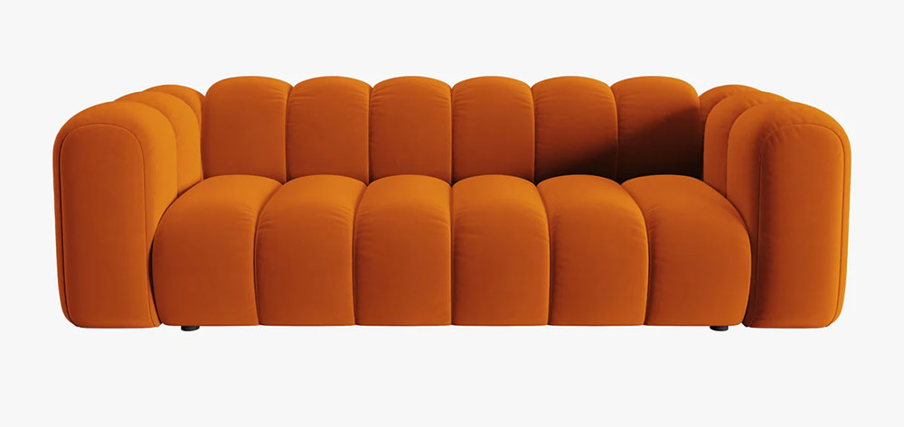 Sofá modular tres plazas terciopelo Lupine