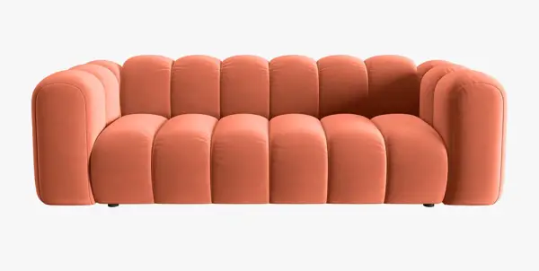Sofá modular tres plazas terciopelo Lupine