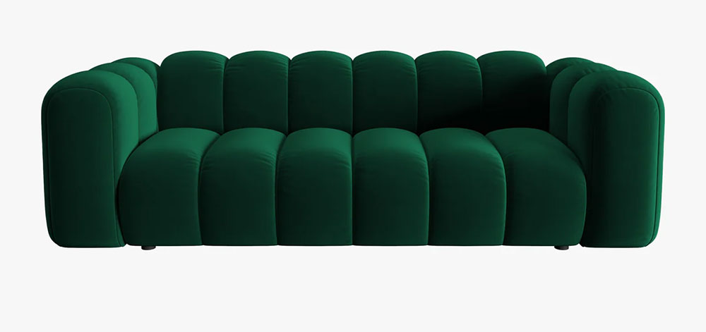 Sofá modular tres plazas terciopelo Lupine