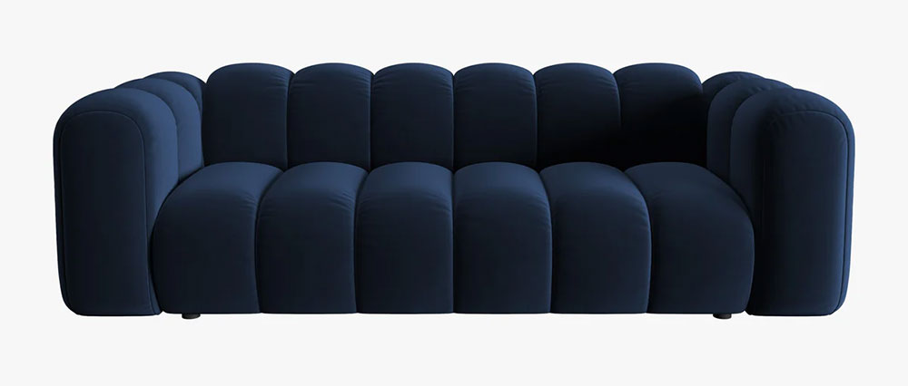 Sofá modular tres plazas terciopelo Lupine