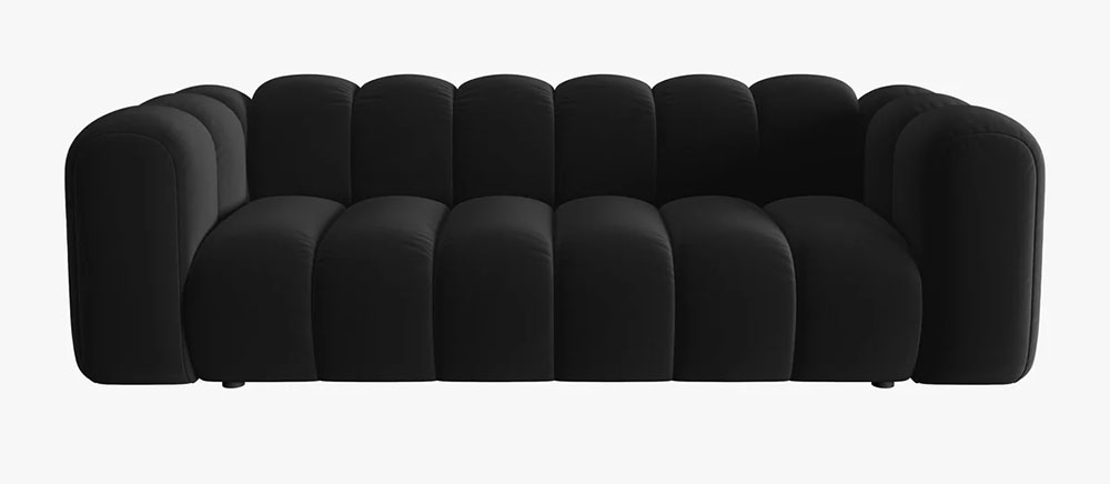 Sofá modular tres plazas terciopelo Lupine