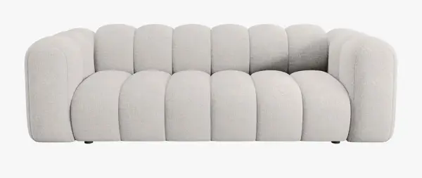 Sofá modular tres plazas chenille Lupine
