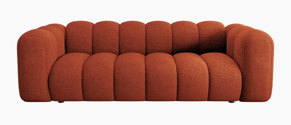 Sofá modular tres plazas chenille Lupine