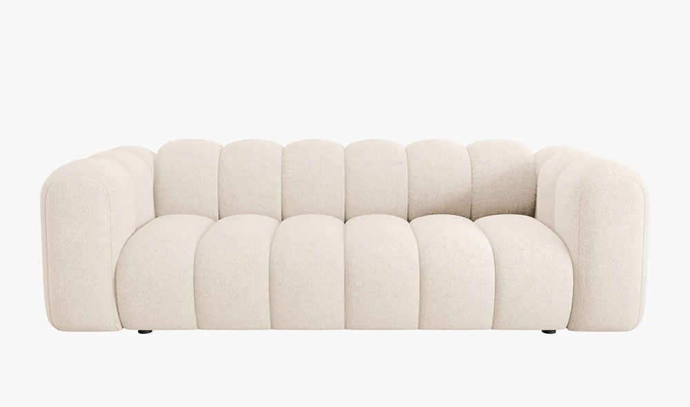 Sofá modular tres plazas chenille Lupine