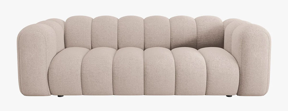Sofá modular tres plazas chenille Lupine