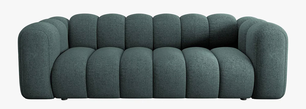 Sofá modular tres plazas chenille Lupine