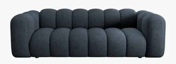 Sofá modular tres plazas chenille Lupine