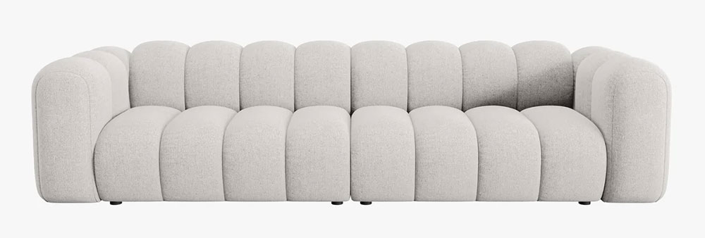 Sofá modular cuatro plazas chenille Lupine